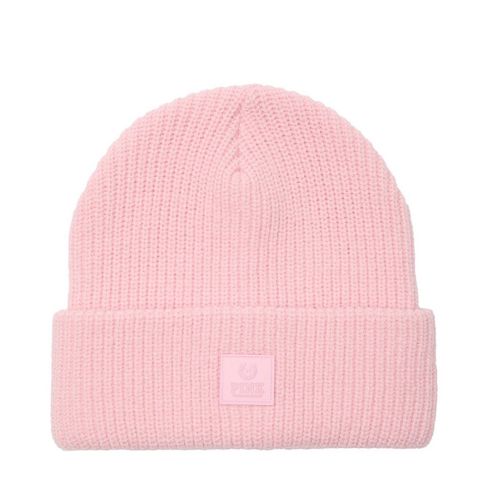 NWT PINK Victoria's Secret Dollhouse color Knit Cuffed Beanie